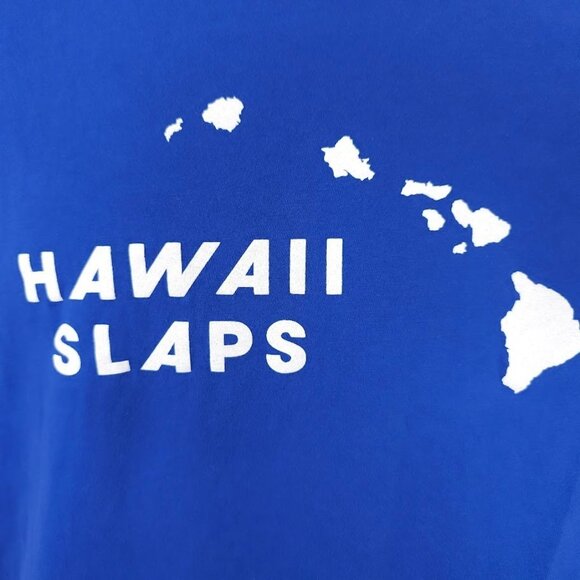 Power Slap T Shirt Mens Size Medium Blue Hawaii Slaps Fighting TV Show - Picture 3 of 7